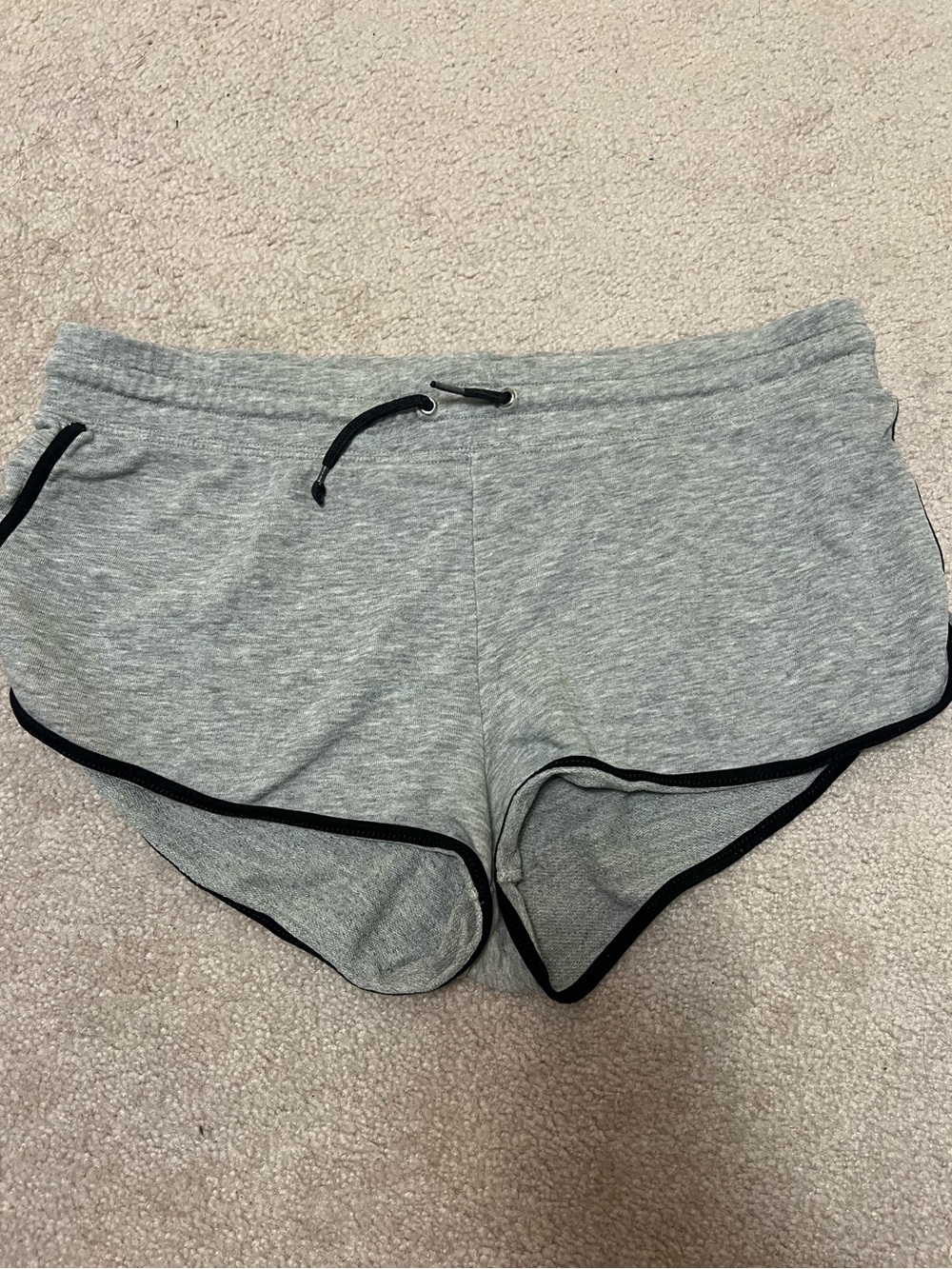 H&M Gray Lounge Shorts with Black Trim